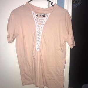 lace up tee